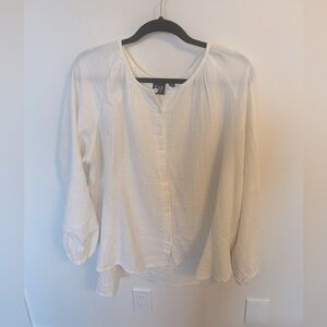 Crinkle Gauze Baby Doll Top